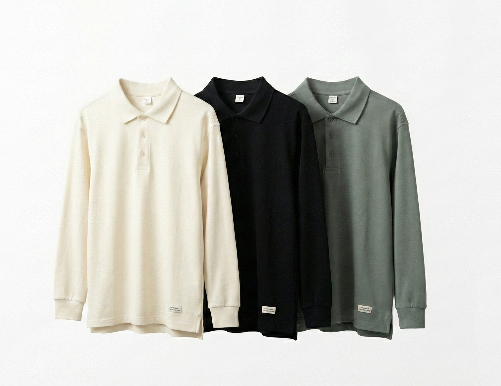 Cleanfit 重磅華夫格長袖 Polo | 韓系斯文・約會首選