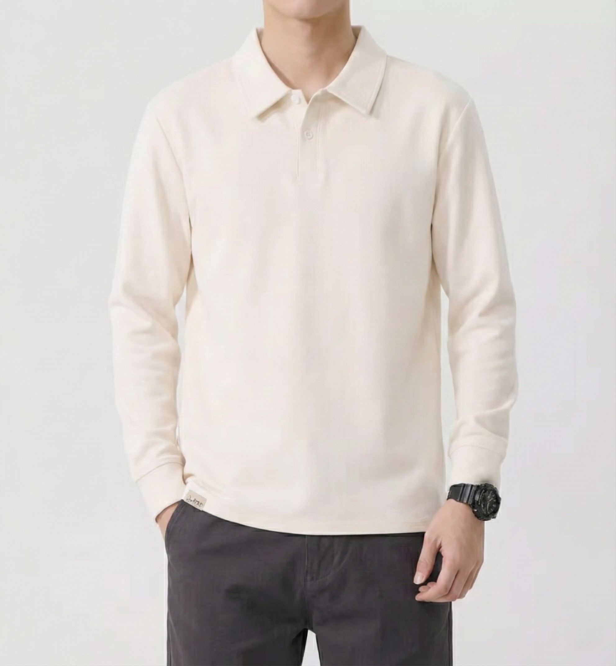 Cleanfit 重磅華夫格長袖 Polo | 韓系斯文・約會首選