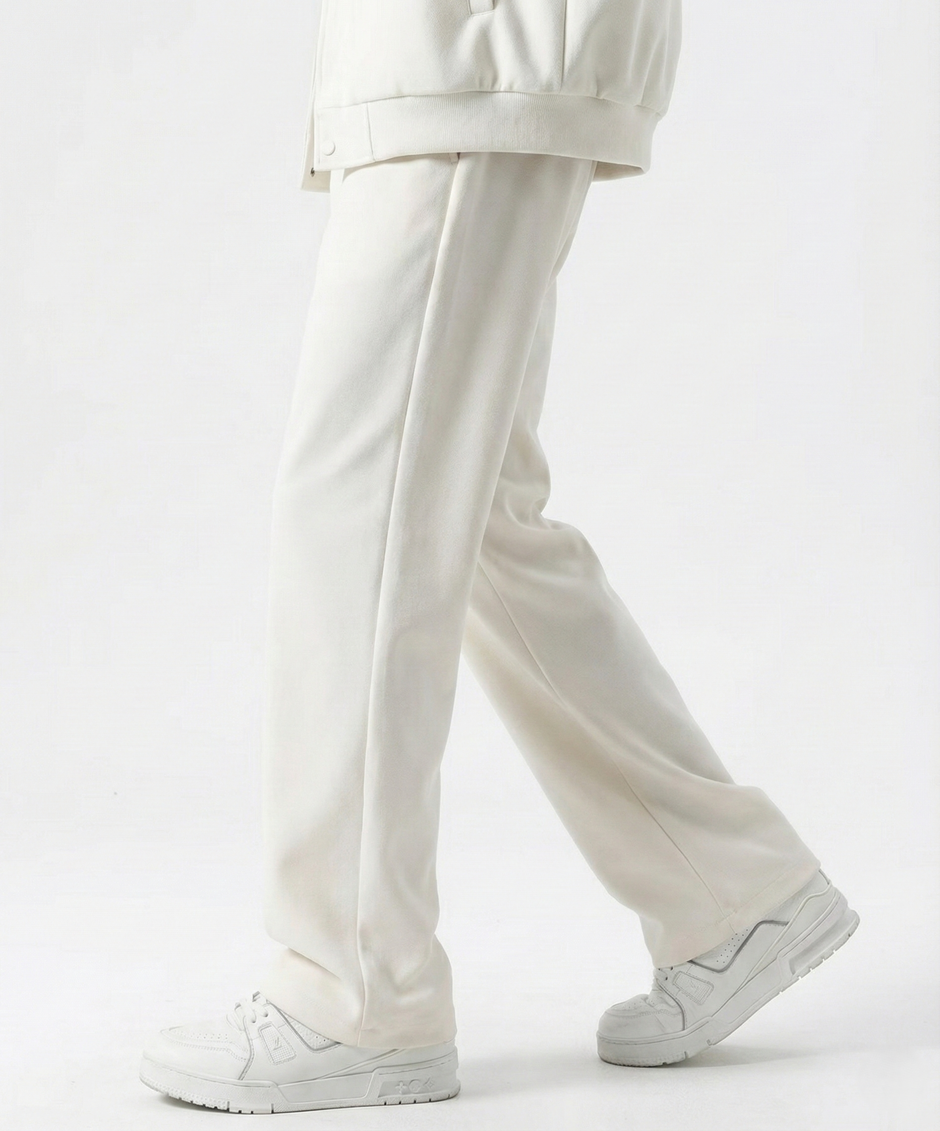 Cleanfit 視覺增高 5cm 毛呢西褲 | 垂墜直筒・修飾腿型