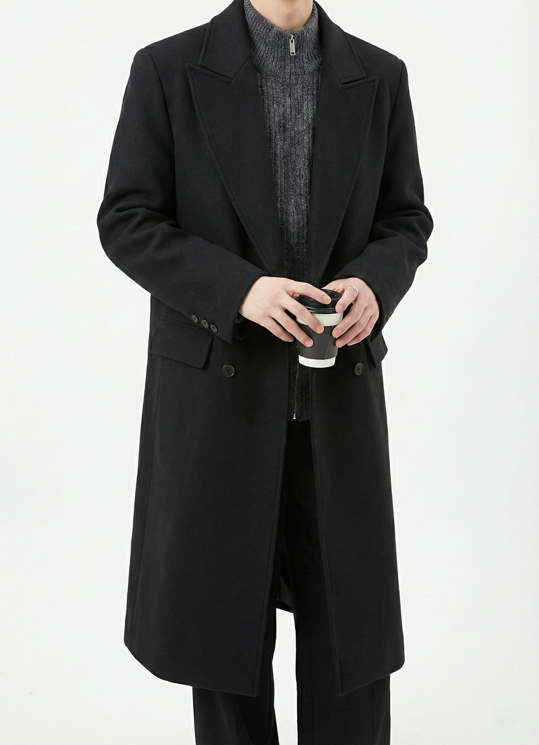 The Smart Clean 韓系槍駁領毛呢大褸 | 氣場全開・顯高剪裁