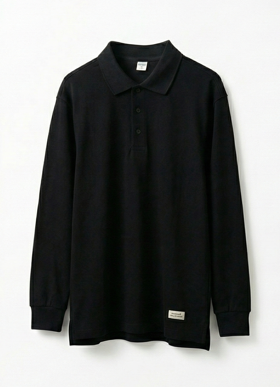 Cleanfit 重磅華夫格長袖 Polo | 韓系斯文・約會首選